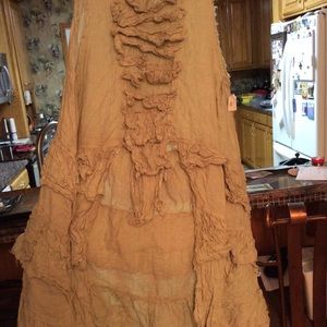 Magnolia Pearl raw edge linen hi/low tank/dress.